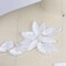 2 Off White Beaded Sequined Iron On Flower Patches Applique for Costumes and Accessories